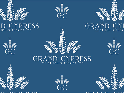 Grand Cypress Logo apartment art direction blue branding cypress design graphic design green logo real estate typography