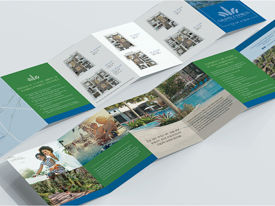 Grand Cypress Collateral accordion apartment art direction blue brochure collateral corporate identity cypress design folder graphic design green layout marketing print materials rack card real estate typography