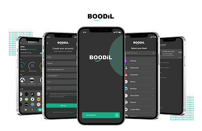 Boodil App. animation app deisgn app ui banking app boodil branding figma graphic design payment app prototype ui uiux userflow