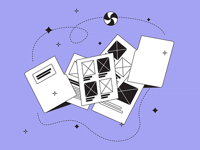 Document management and migration 2d case study client commercial design digital document illustration json kapustin lottie management migration outline transfer vector