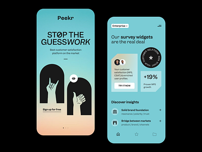 Peekr Mobile application design halo lab interface startup ui ux