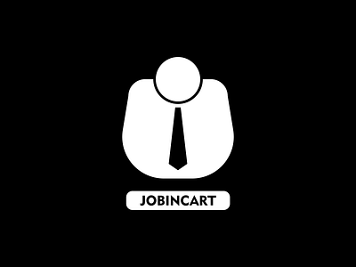 Jobincart Logo Design 2d 2d logo brand identity branding concept design flat graphic design illustration interview job jobincart logo tie ui ux vector