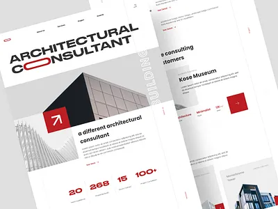 Archo - Architecture Consultant Landing Page architect architect web architect website architectural architecture bold building home homepage landing page minimalist ui uiux web web design webpage website website design