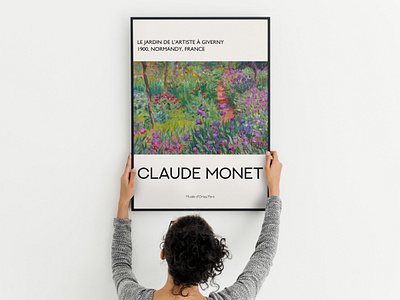 Poster claude monet design figma graphic design painting poster typography