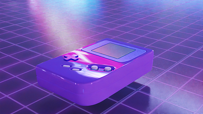 Gameboy 3d 3d modeling 3d render blender gameboy illustration modeling neon pink