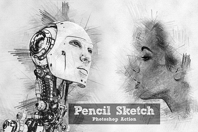 Pencil Sketch Photoshop Action 3d art banner inspirations branding design drawing graphic design illustration pen pencil pencil sketch portrait sketch social media banner