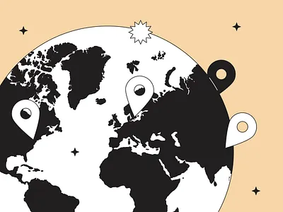 Location or worldwide illustration colorful design free freebie illustration kapustin location planet remote resources set vector worldwide