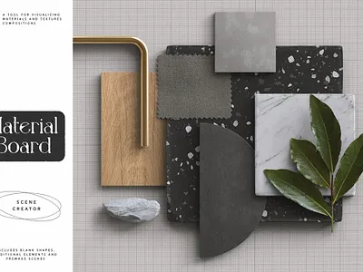 Material Board Scene Creator material board mockup scene creator