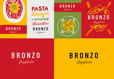 Bronzo Spaghetti Restaurant Logo branding design food italia italy logo restaurant spaghetti