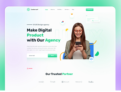 Agency Web UI agency app design graphic design illustration landingpage ui ux web ui