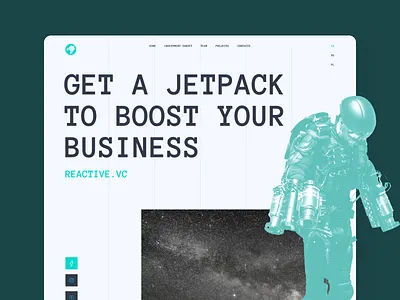 Reactive - Venture Fund | UX/UI design branding business concept design figma graphic design illustration industry investment logo minimal ui ux venture web website