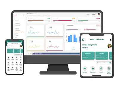 Multiple Screens Sample Design design graphic design ui ux web