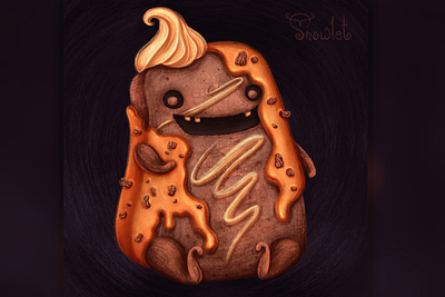 Sweety Creepy Brownie atmosphere board game art brand character brownie cake card game art character character concept character design characters cover illustration creepy food illustration game character graphic design illustration illustrations mascot packaging design sweets