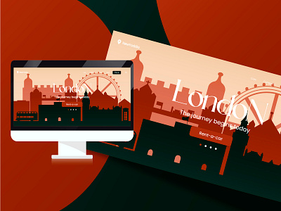 The silhouette of London city design illustration travel vector