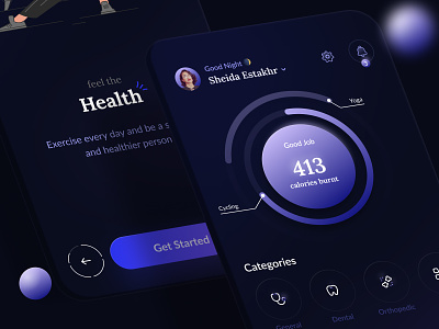 Health tracking app concept app design health health app navigation track tracking ui ux