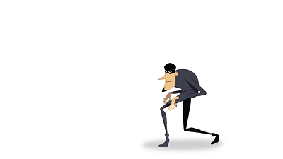 Rob The Thief ad animation after effects animation character animation character rigging design duik illustration limber loop loop animation motion design motion graphics walk cycle walking