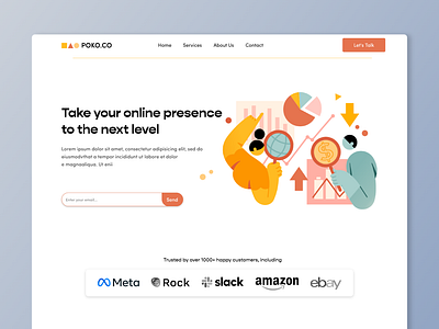 POKO Landing Page UI/UX Design ui uiux web design