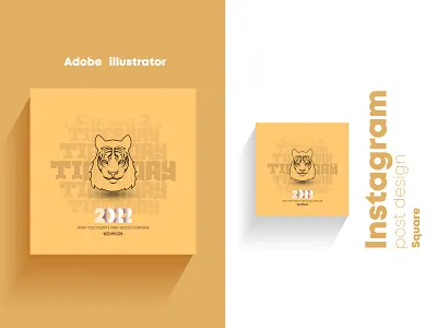 Chinese new year 2022 design template 2022 celebration chinese chinese new year design graphic design illustration new year party post social media tiger year typography ui ux vector