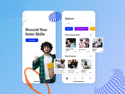 Edu.care Mobile App certificate course courses design educare education latest mobile app online online courses online education study tutor ui