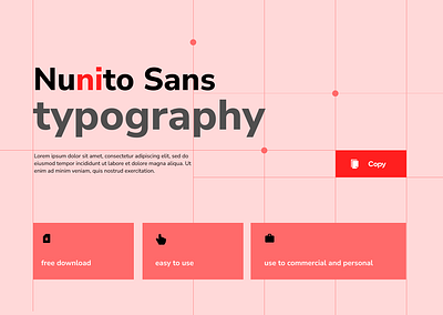 Nunito Sans typography landing page ui