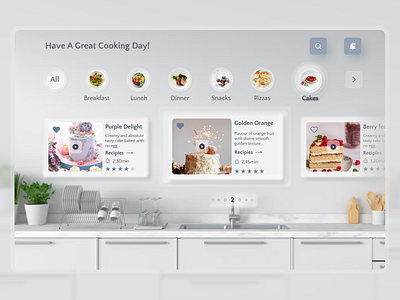 AR Coocking on Kitchen Wall ar augmented reality branding conceptualisation design graphic design illustration landing page landing page design logo metaverse nft ui uiux vector