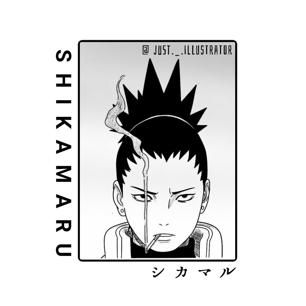 SHIKAMARU NARA I Naruto Shippuden Poster illustration vector