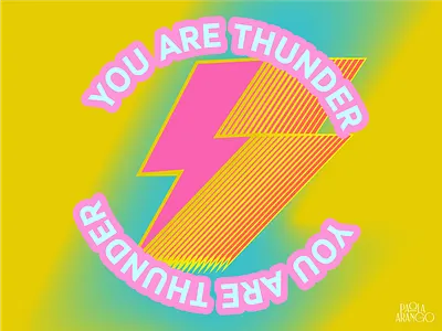 You are Thunder design good type graphic design lettering type typographical typography typography vector