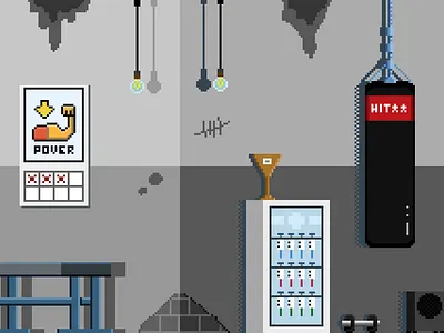 Gym - Homie The Game aseprite digitalart illustration indiedev indiedevelopment pixelart pixelartist unity unity2d