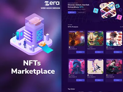 NFTs Marketplace UIUX Design app design appdesign black blockchain ecommerce marketplace mini minimalist nft ui uiux web web design website