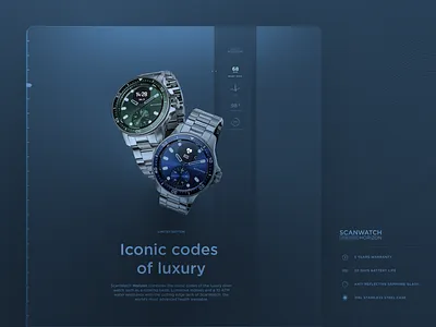 Scanwatch Horizon - Landing page design luxe product watch web webdesign withings