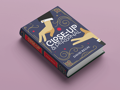 Close-Up & Personal book bunny card color cover design hat illustration magic mystical trick vector