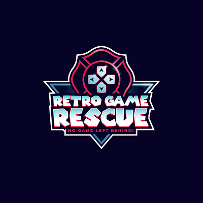 Retro Game Rescue brand brand design branddesigner brandidentity branding business logo buy and sell design graphic design identity logo logo game retro retro games store trade vector video games