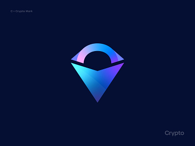 Crypto Logo Mark - C + Crypto Icon bitcoin logo blockchain branding crypto logo cryptocurrency currency design ethereum finance gradient graphic design icon identity illustration logo logo mark logotype startup vector