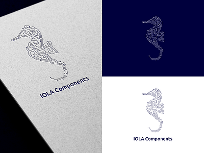 IOLA | Logo Design app brand design branding components design electronic figma graphic design illustration illustrator logo logo design mokap packaging photoshop sea horse typography ui ux vector