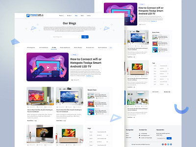 Blogs Landing Page Design blogs website page