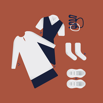 19. Uniform color illustration illustrator shoes uniform vector