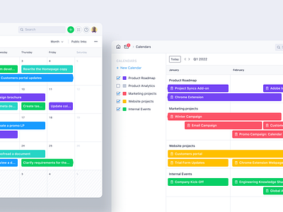 Wrike Calendars app calendar design interface platform product product design ui ux web web design wrike