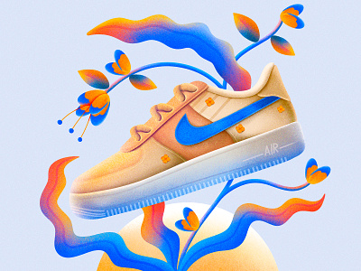 Nike Air Force Illustration 2d abstract adobe adobe illustration adobe photoshop art artwork clean colorful creative design digital art flat graphic design illustration minimal modern photoshop simple vector