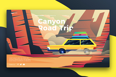 road trip - Banner & Landing Page app banner branding business design development graphic graphic programs illustration landing page programs road road trip strategy trip ui ui design ux ux design website