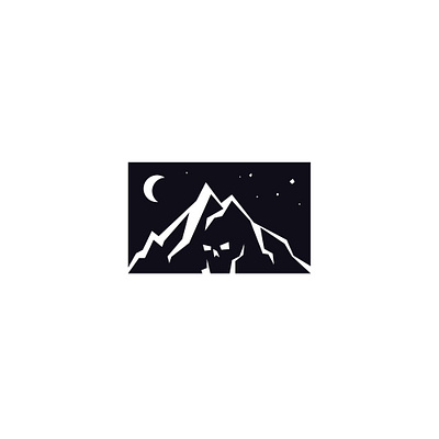 Skull Mountain logo buy face for halloween head logo logos logotype modern moon mountain sale sales skeleton skull skulls star stars stone travel