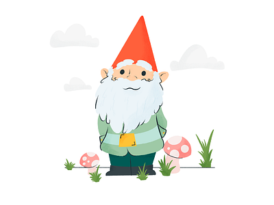 Gnome Illio flat gnome illustration limited color