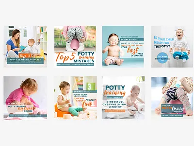 Potty University Social Media Ads graphic design social media