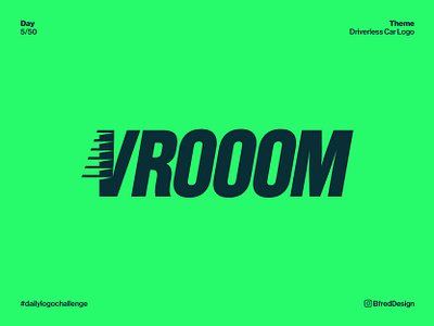 Logo Challenge – Day 5 – Vrooom brand identity branding bright car custom logo design daily logo challenge fast icon lettermark logo logo design logo designer mark motion symbol type v vroom wordmark