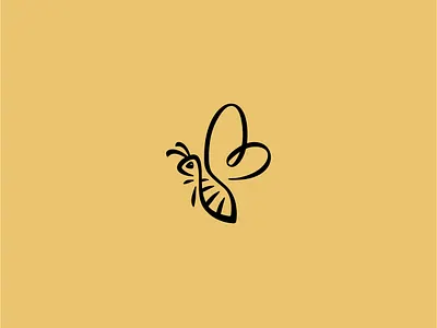 Bee logo bee bee logo branding creative honey honey bee logo honeybee honeylogo lines logo minimal simple