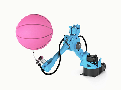 Hello Dribbble 3d animation blender branding debut debutshot first shot hellodribbble loop robots