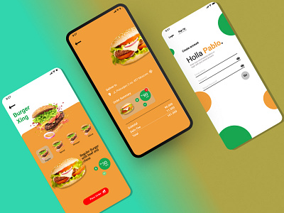 Food UI App 3d graphic design ui