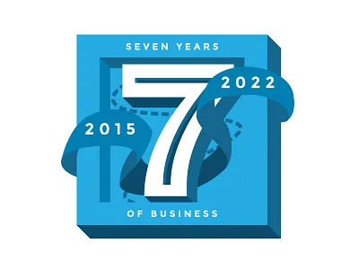 7 Year Anniversary 7 years agency anniversary branding business celebration creative design digital