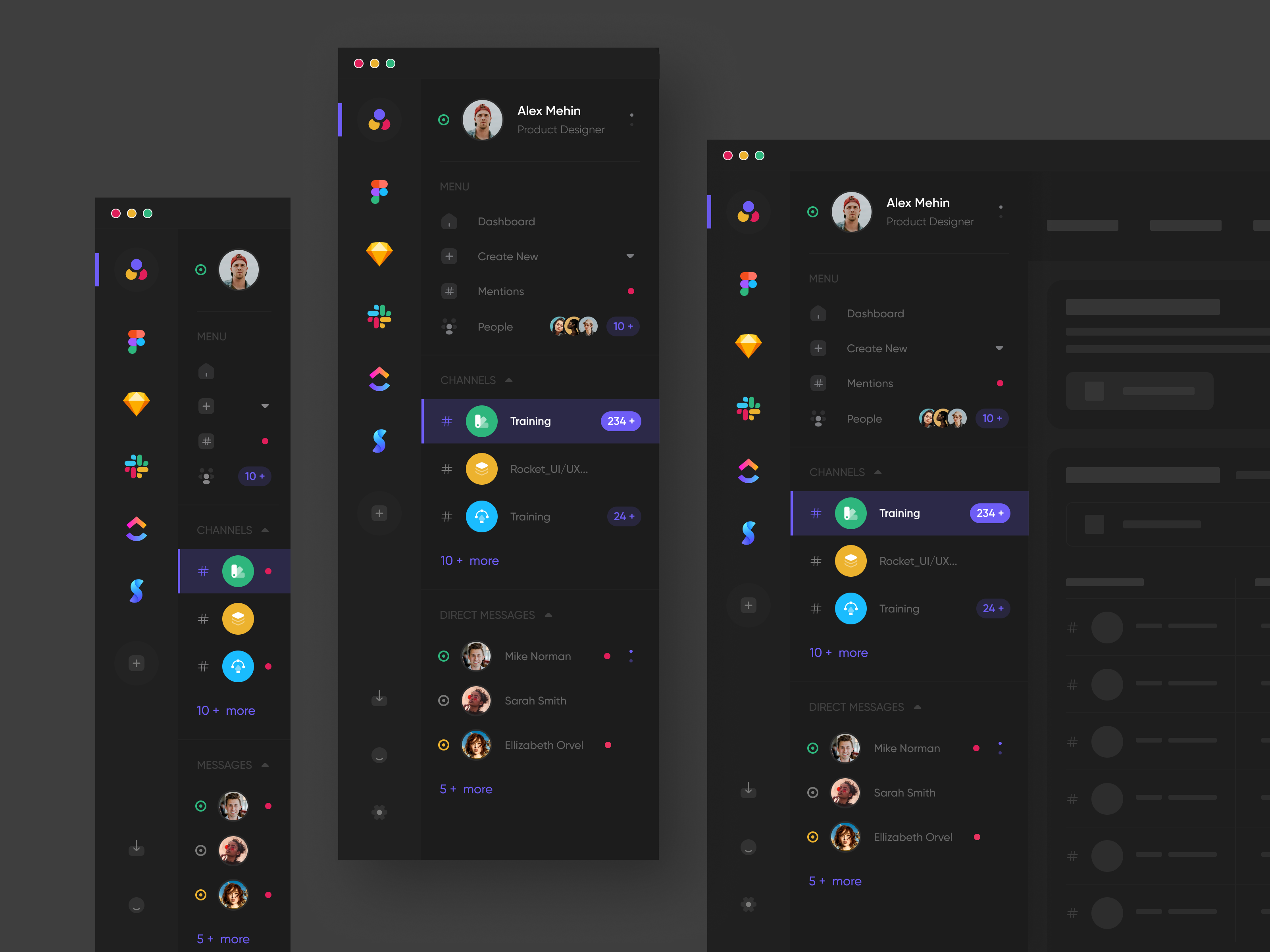 Sidebar Navigation - Dark Theme by Fatemeh Golivari on Dribbble