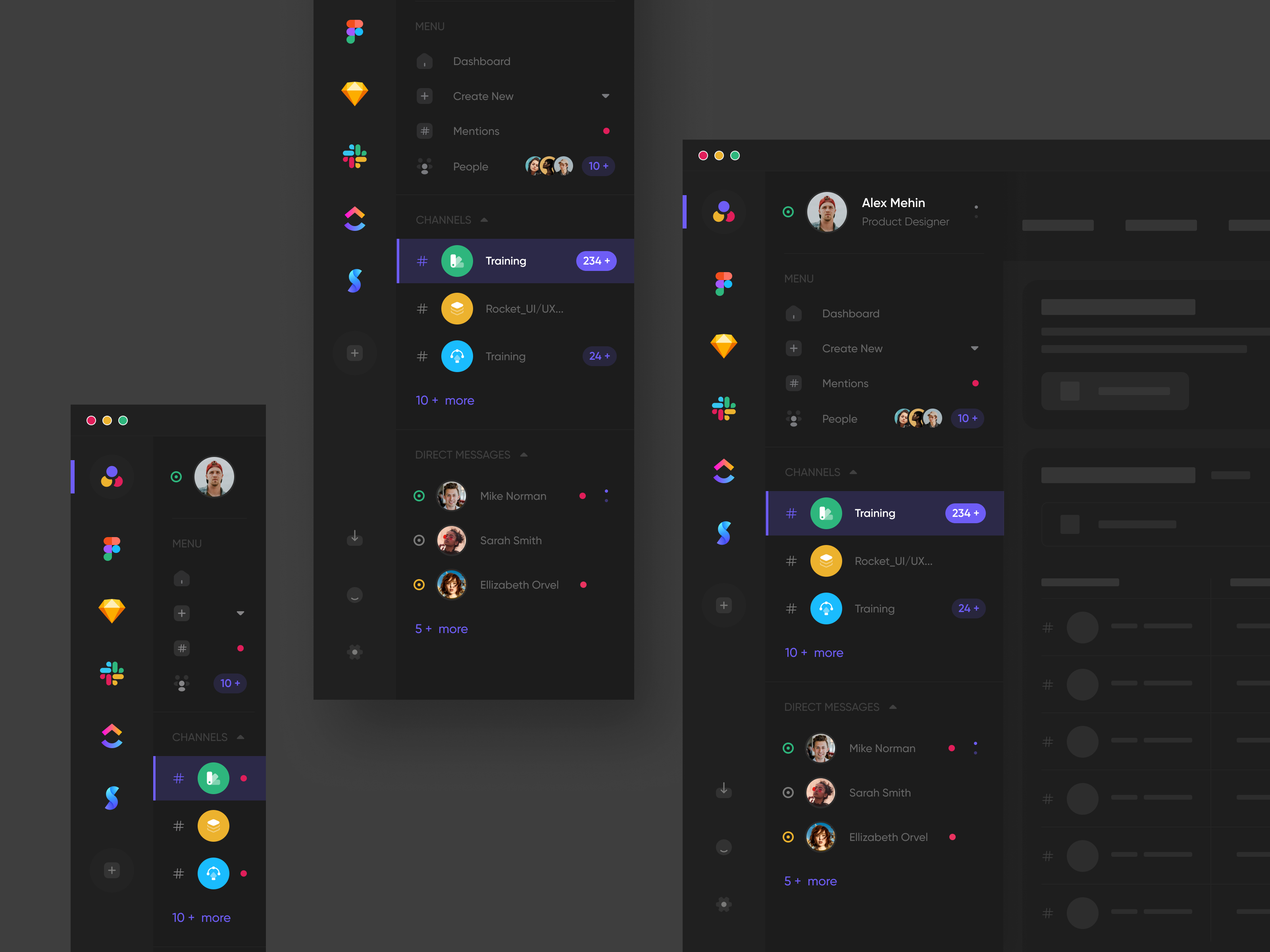 Sidebar Navigation - Dark Theme by Fatemeh Golivari on Dribbble