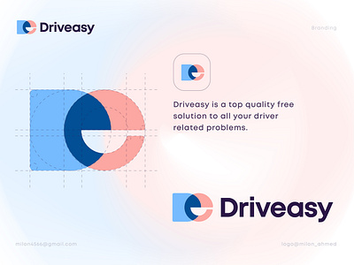 Driveasy Logo Design brand branding creative logo dirve driver solution icon identity letter d and e logo logo design logo ideas logo mark logodesign logotype modern logo tech technology typography unique logo vector